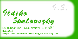 ildiko spalovszky business card